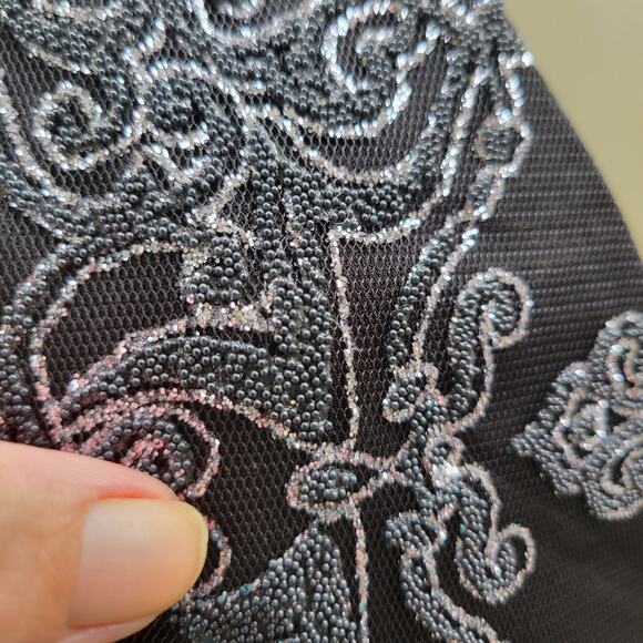 Windsor Women's Dress SZ 5 Natural Sequin Prom Homecoming Cocktail Party - Picture 4 of 12